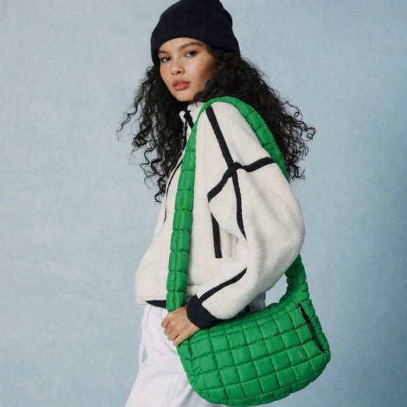 FP Movement by Free People Handbags - SOLD. DO NOT BUY. FP Movement Quilted Puffer Shoulder Bag Kelly Green
